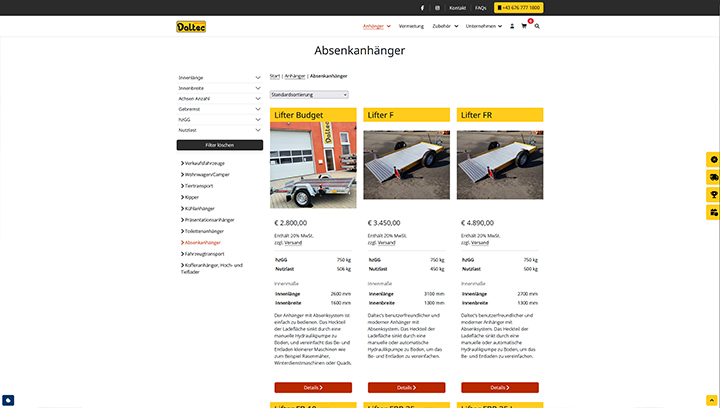 Produktliste Daltec.at