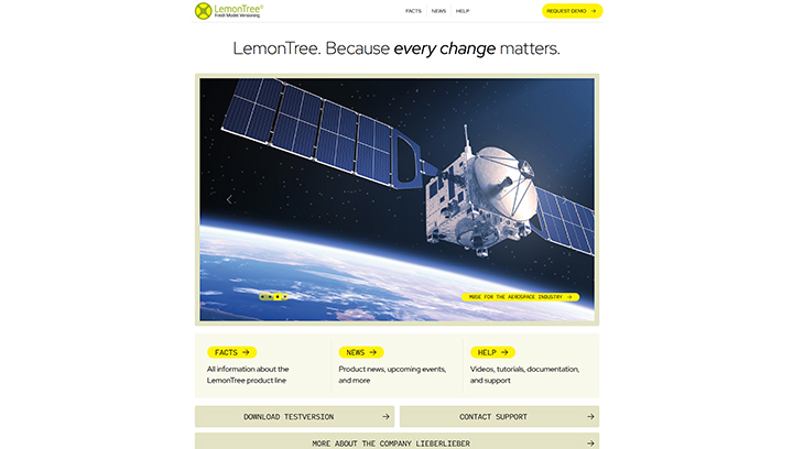 Startseite der neuen LemonTree Webseite